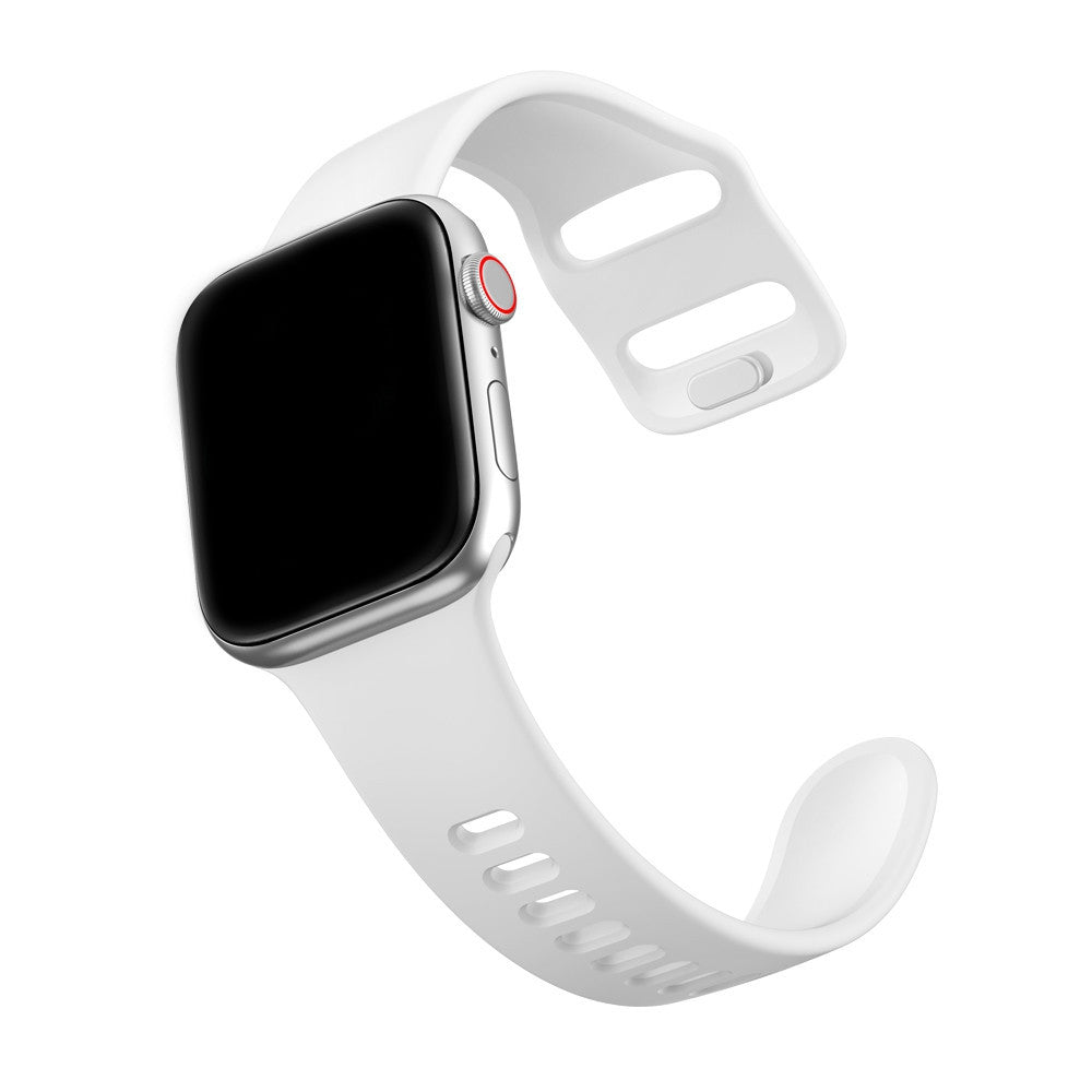Compatible with Apple , Suitable For Apple Watch Strap Liquid Silicone Sports Strap Simple Solid Color Wristband
